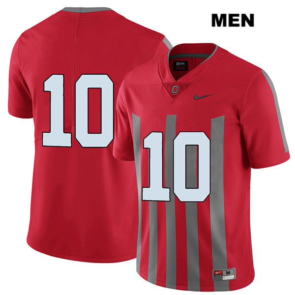 Ohio State Buckeyes Men's Daniel Vanatsky #10 Red Authentic Nike Elite No Name College NCAA Stitched Football Jersey PR19O48HP